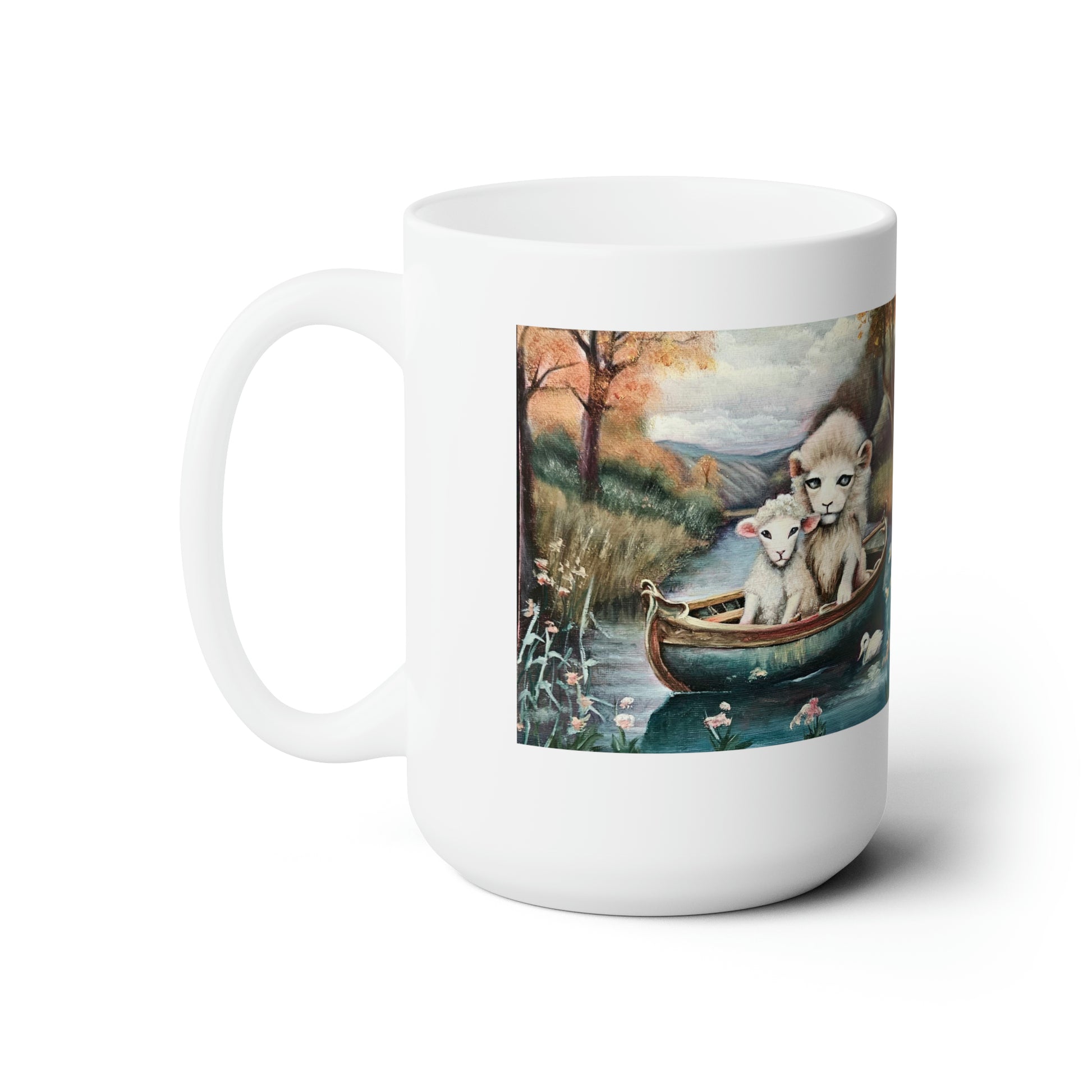 Ceramic Mug 15oz  - Lion and the Lamb - Rye Watts