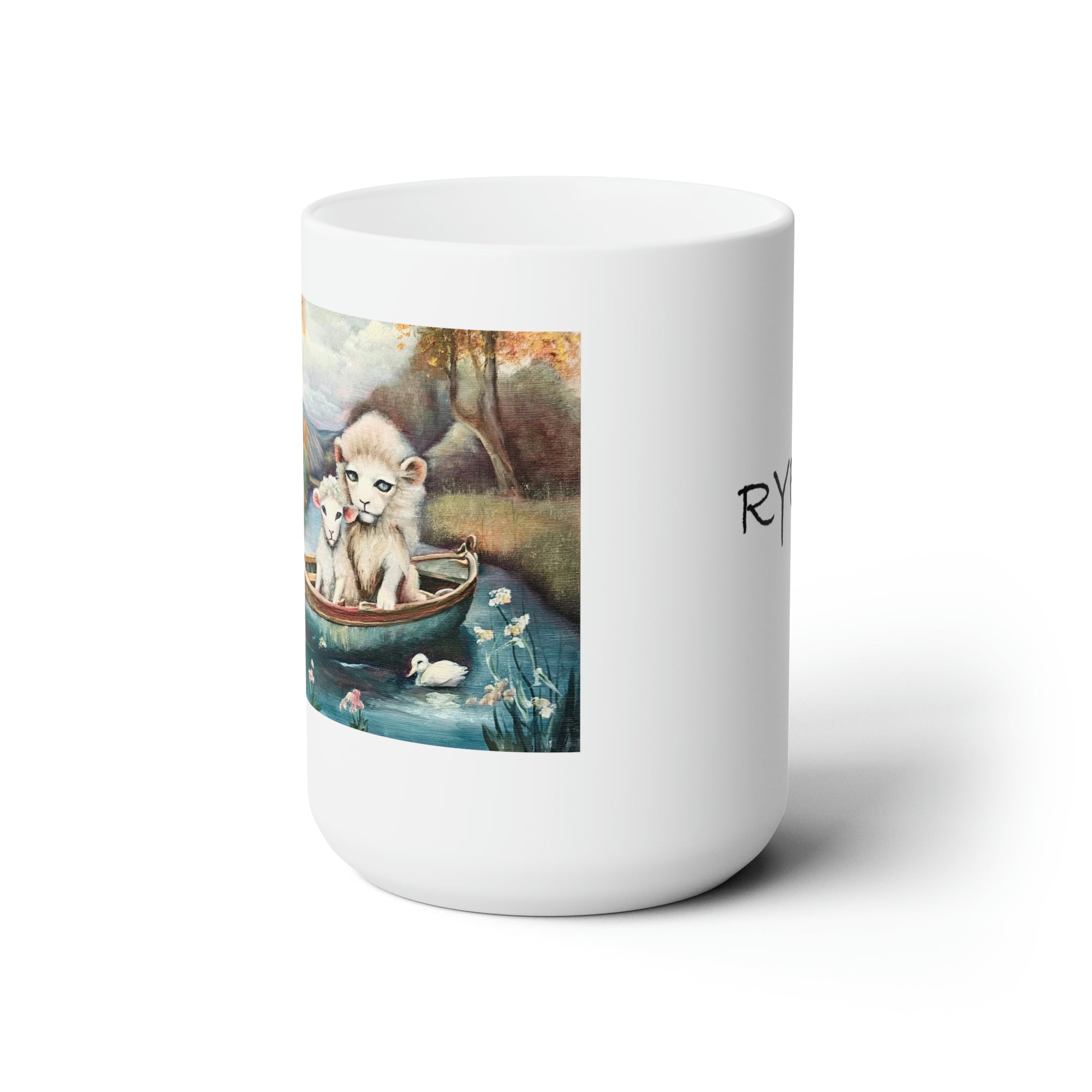 Ceramic Mug 15oz  - Lion and the Lamb - Rye Watts