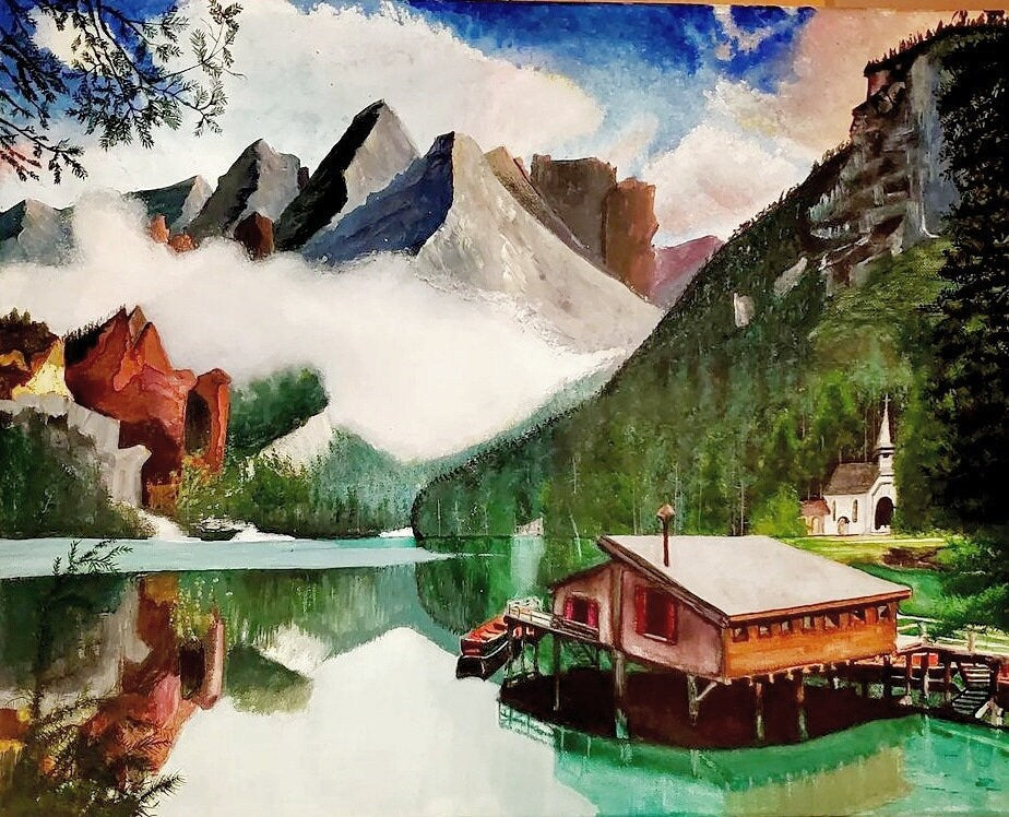 Boathouse Italy by artist Rye Watts